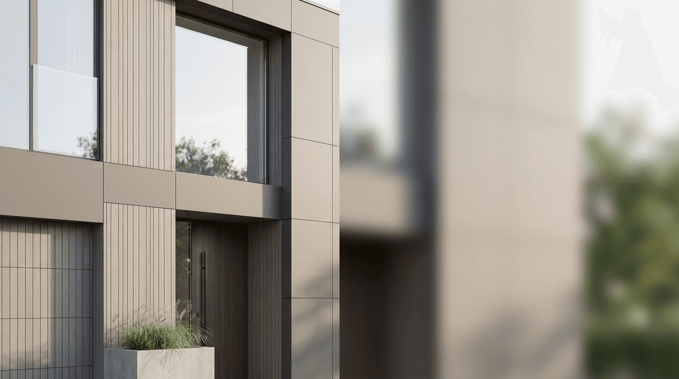 Façade parisienne rénovée avec un enduit clair et uniforme